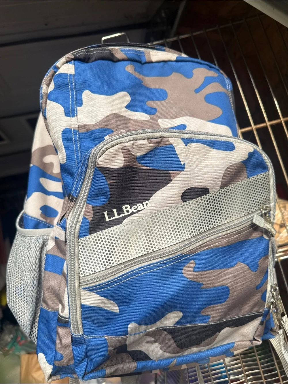 LL Bean Deluxe Bookpack IV Laptop Bag 37L Backpack Vintage Ocean Camouflage